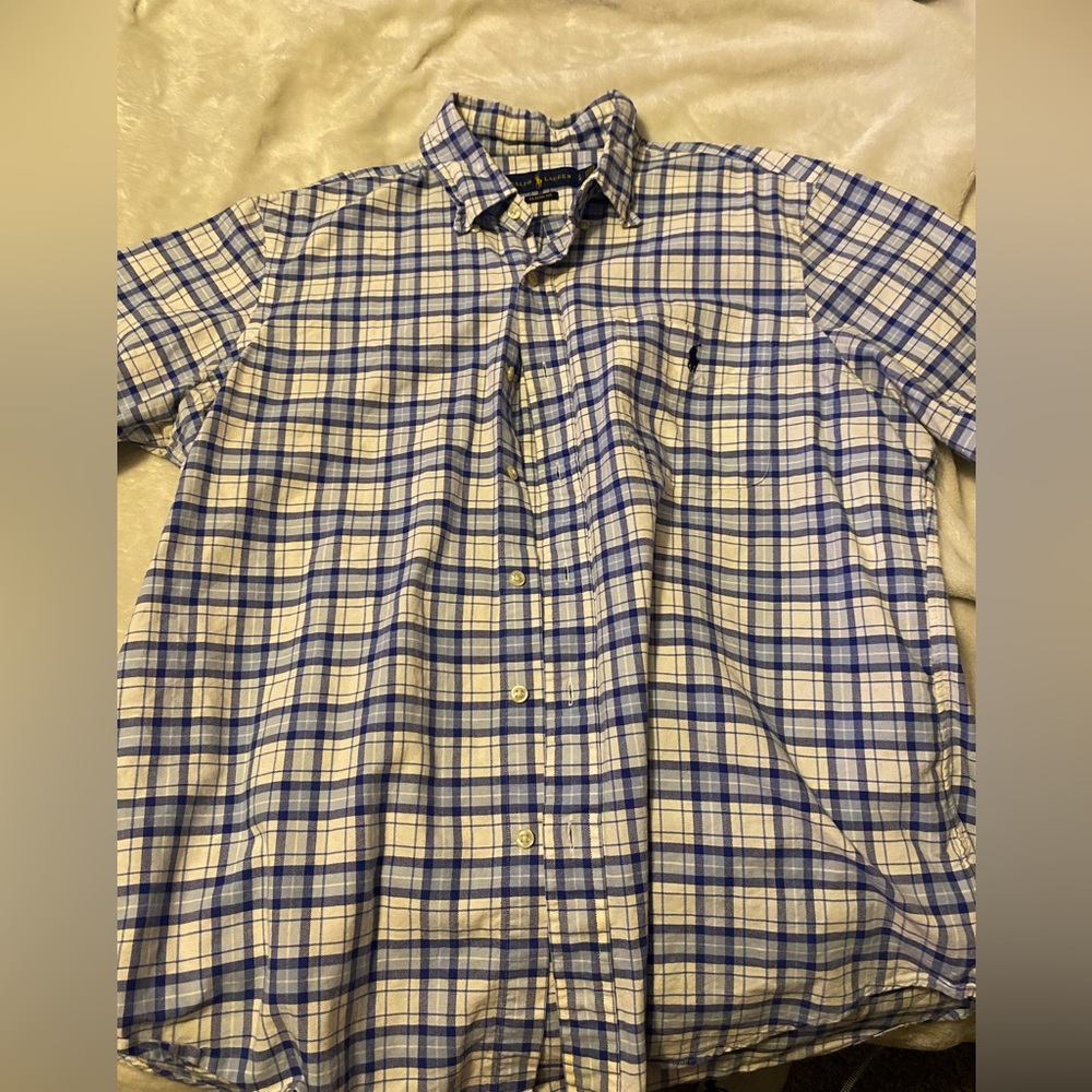 Short sleeve Ralph Lauren button down shirt size large